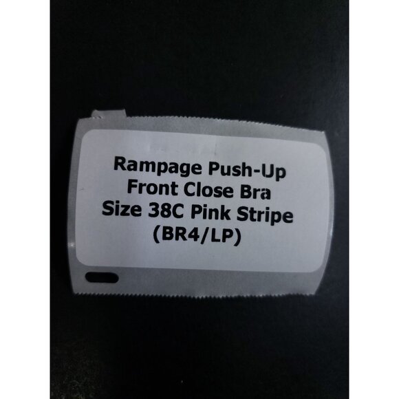 Rampage Push-Up Front Close Bra Zebra Print Pink & Black Size 38C - Picture 6 of 6